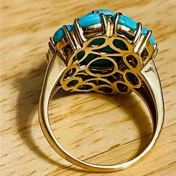 Le Vian Elegant Turquoise and Women's Ring size 7.5